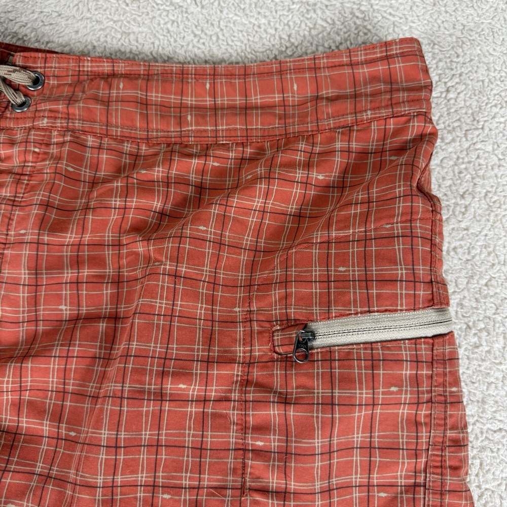 Patagonia Marlwalker‎ Boardshorts 10" Ins 82120 Orange Plaid Mens Size 36 - Picture 7 of 14